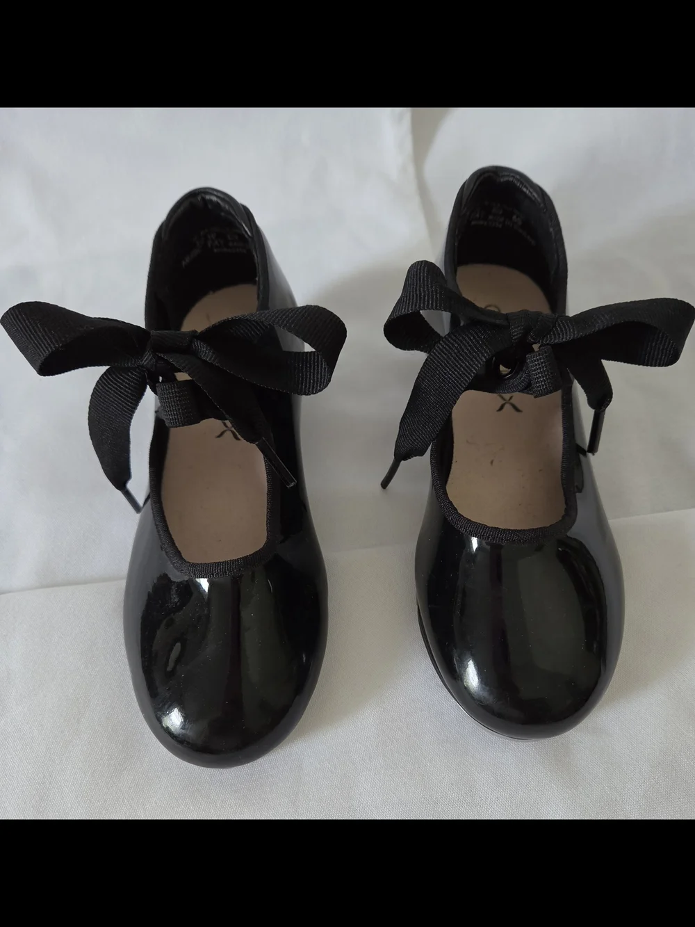 Capezio Girls' Black Patent Mary Jane Dance Shoes with Bow
